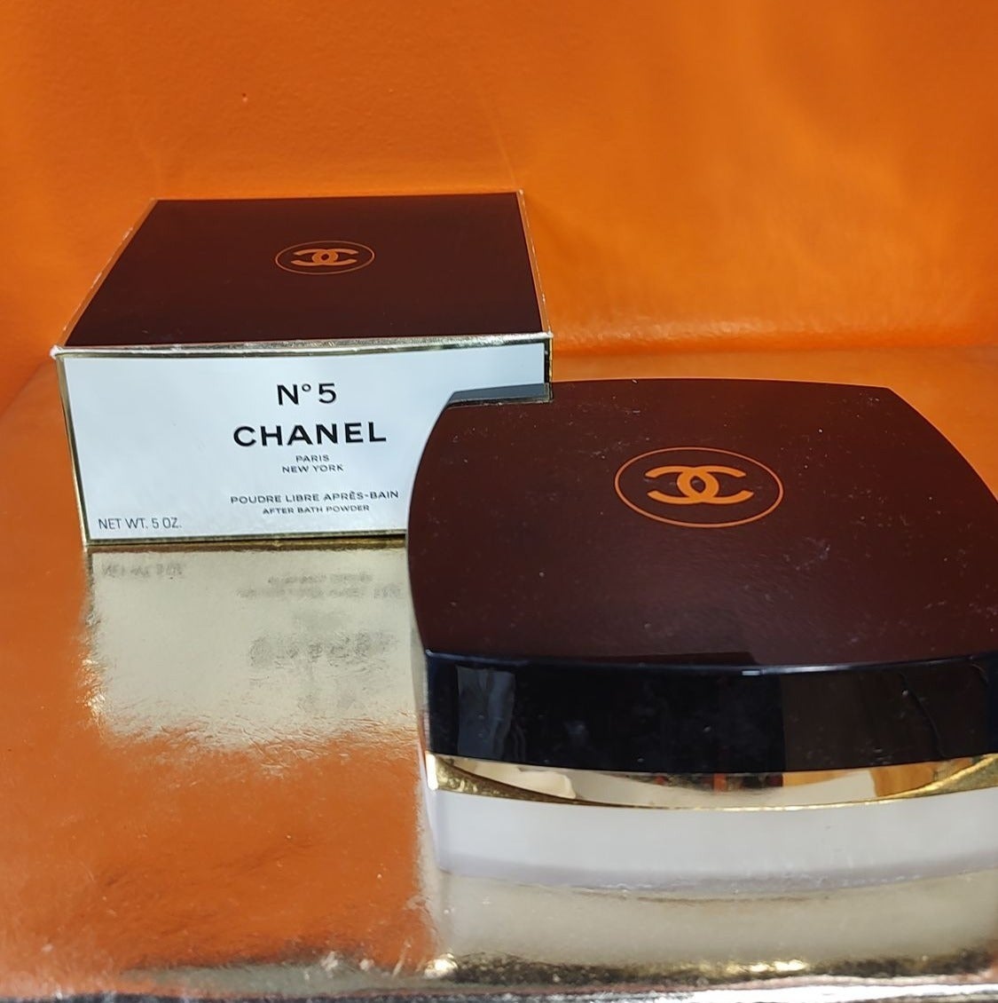 Chanel No 5 After Bath good Scented Body Powder 95% FULL RARE 5oz Perfume Collector